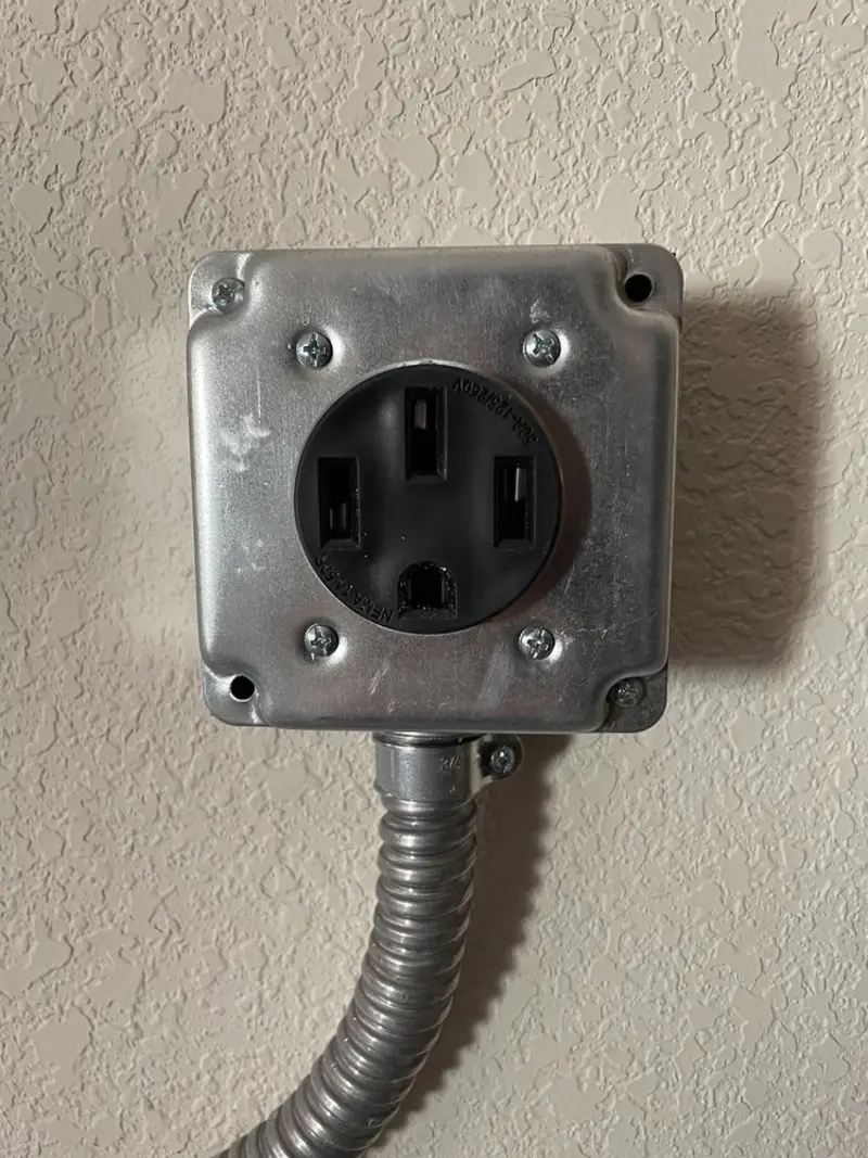 NEMA 14-50 outlet installed for Electrical Panel Upgrade in Sorgho